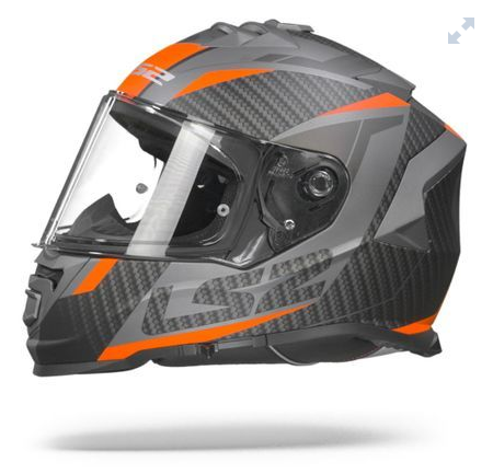 LS2 FF800 Storm Racer Matt Titanium Fluo Orange Helmet