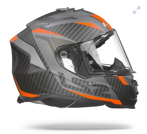 LS2 FF800 Storm Racer Matt Titanium Fluo Orange Helmet